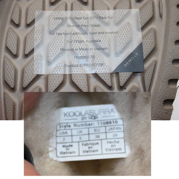 NWOB Ugg Koolaburra Suede Fur Lined Bow Boots Sz 7 - Picture 11 of 11